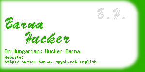 barna hucker business card